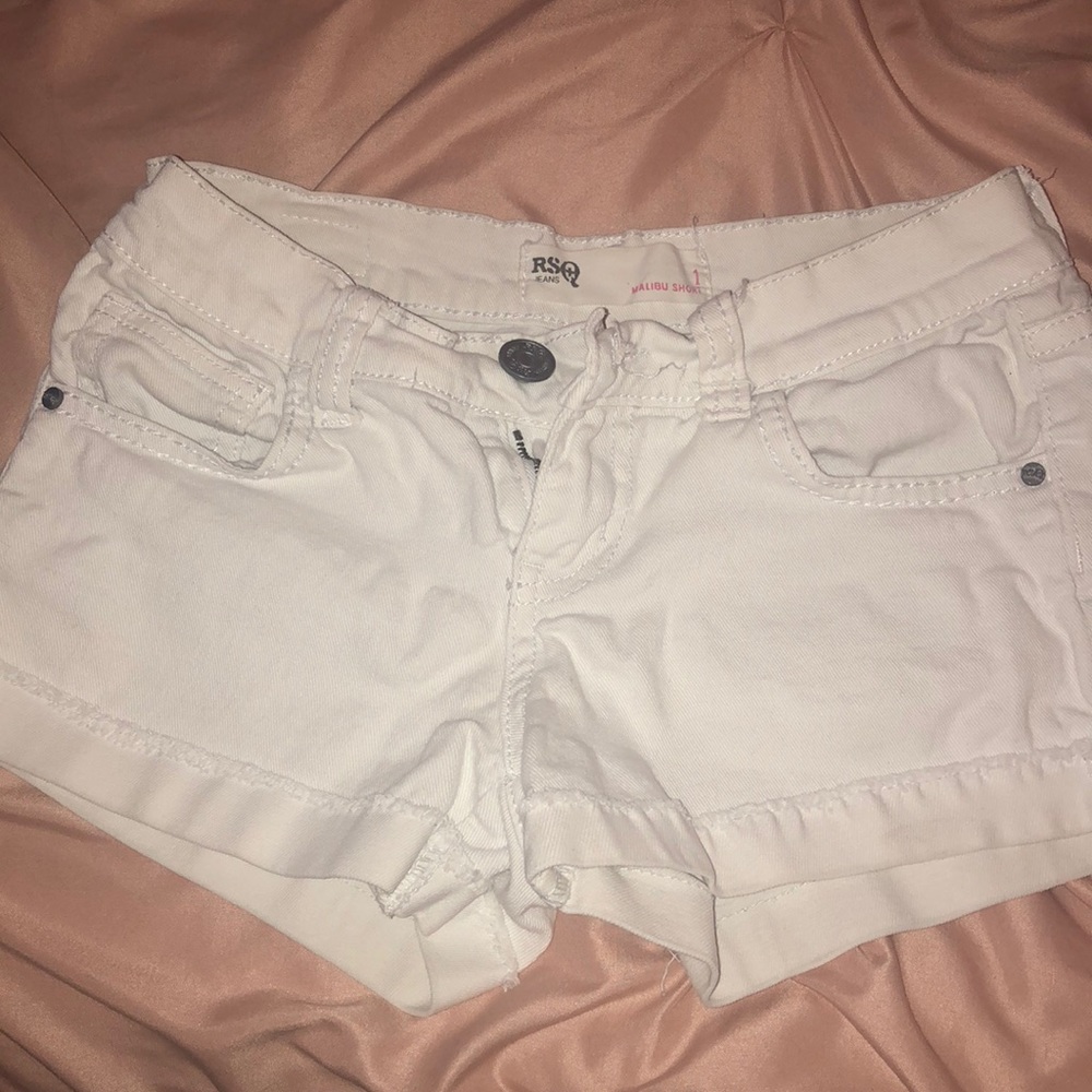 White cuffed shorts !